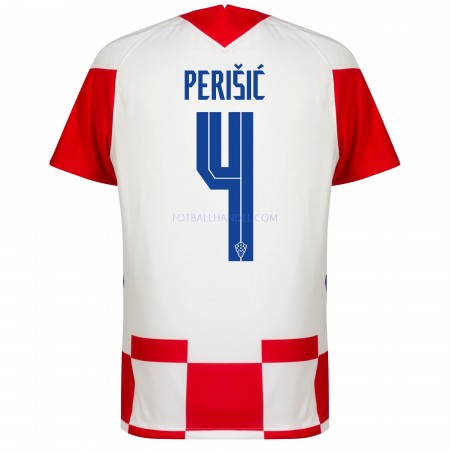 Herre Fotballdrakter Kroatia Ivan Perišić 4 Hjemme Euro 2020 Kortermet